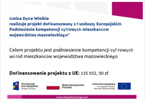 Ilustracja przedstawia informacje o dofinansowaniu przedsięwzięcia.