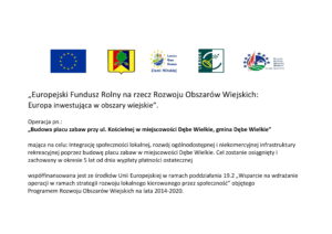 Informacje o dofinansowaniu przedsięwzięcia.
