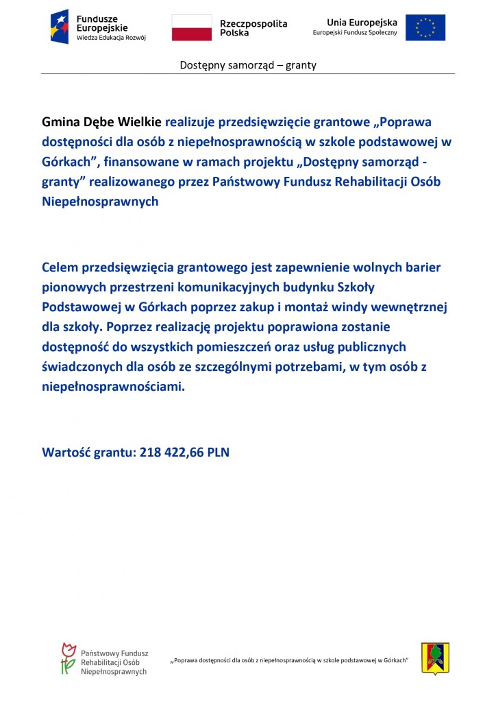 Plakat informacyjny
