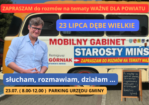Miniaturka artykułu Spotkanieotwarte ze Starostą Mińskim Remigiuszem Górniakiem!