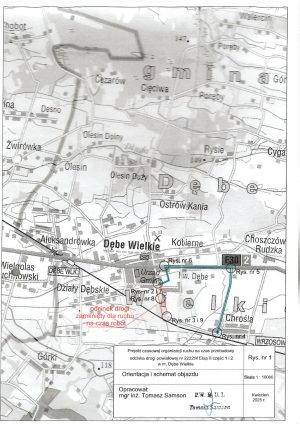 Miniaturka artykułu Przebudowa drogi powiatowej nr 2222W Dębe W. – Chrośla – Jędrzejnik – Kędzierak – MińskMaz. od km 0+630 do km 1+355