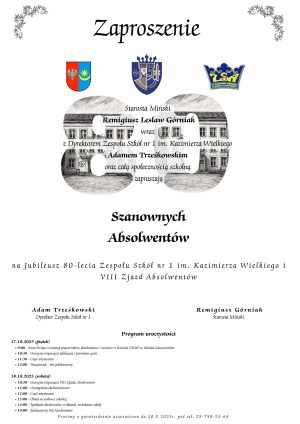 Miniaturka artykułu 80-lecie Zespołu Szkół nr 1 im. Kazimierza Wielkiego w Mińsku Mazowieckim.
