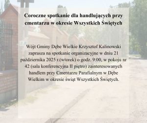 Miniaturka artykułu Coroczne spotkanie dla handlujących przy cmentarzu w okresie Wszystkich Świętych