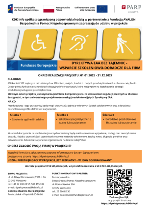 Miniaturka artykułu Bezpłatne szkolenia dla przedsiębiorców nt. Dyrektywy EAA