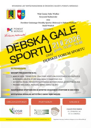 Miniaturka artykułu Zaproszenie do udziału w Dębskiej Gali i Forum Sportu 2026 21.02.2026