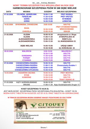 Miniaturka artykułu Zaktualizowany harmonogram szczepień ‼️‼️