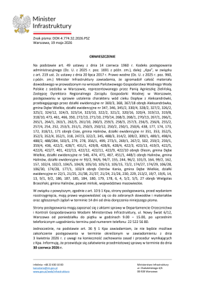 Miniaturka artykułu Obwieszczenie Ministra Infrastruktury
